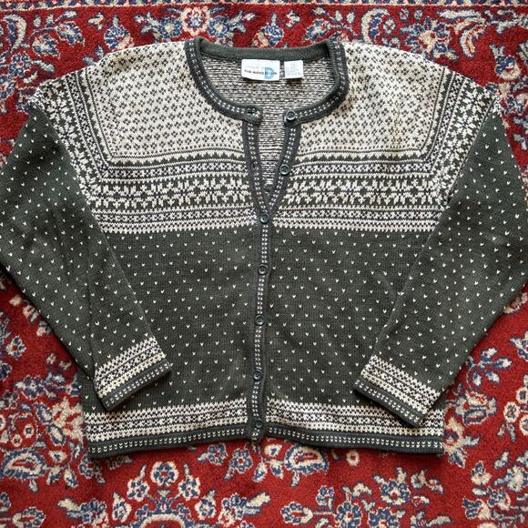 Vtg Paul Harris Design Button-Up Cardigan Sweater Women’s Small Fair Isle - Picture 1 of 6